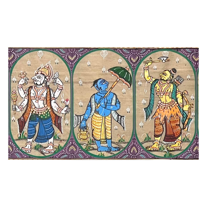 Pattachitra Painting | Shree Vishnu Dasavataar (Large Canvas) - UNFRAMED - Taalapatra