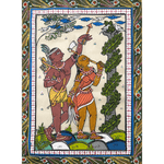 Hand Painted Pattachitra Painting | Tribal Couple - UNFRAMED - Taalapatra Vibes