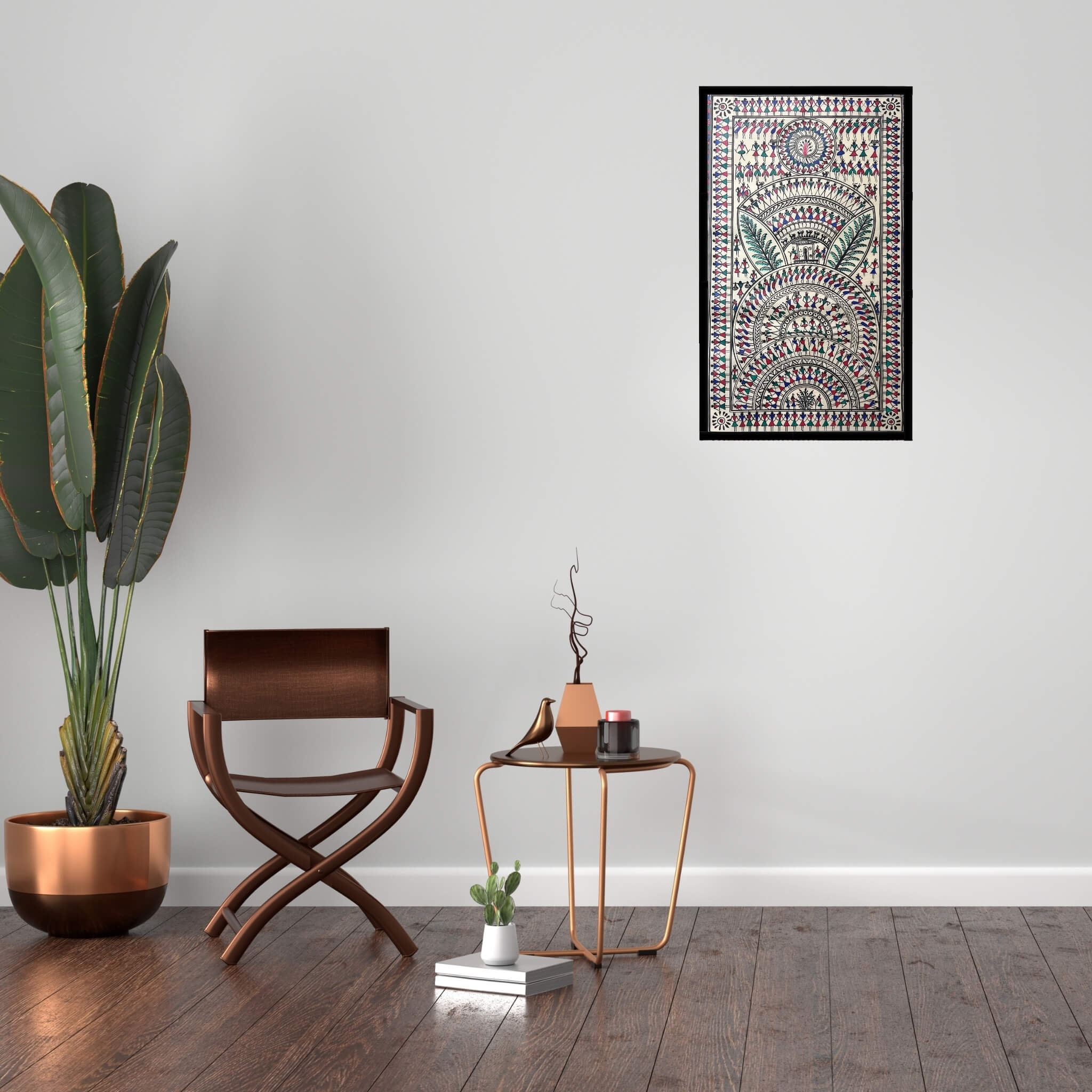 Pattachitra Painting | Saura Tribal Artwork (Medium Canvas) - UNFRAMED - Taalapatra Vibes