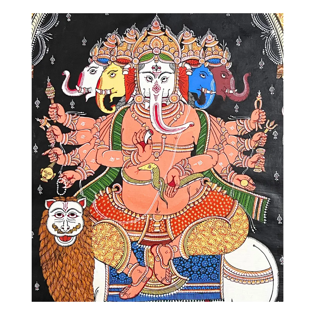 Pattachitra Painting | Panchmukhi Ganesh / Vaastu Ganesh