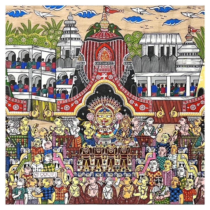 Pattachitra Painting | Shri Jagannath Rath Yatra - UNFRAMED - Taalapatra