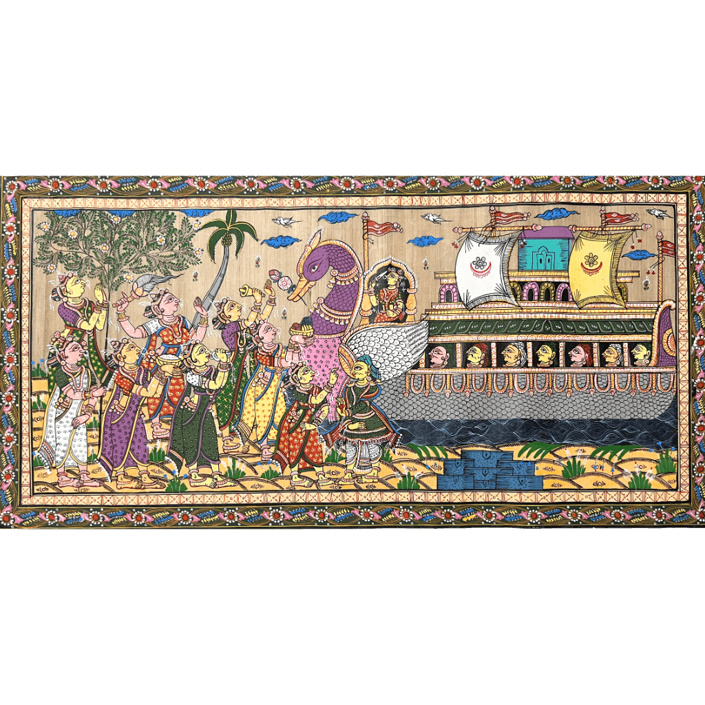 Pattachitra Painting | Boita Bandana - UNFRAMED - Taalapatra