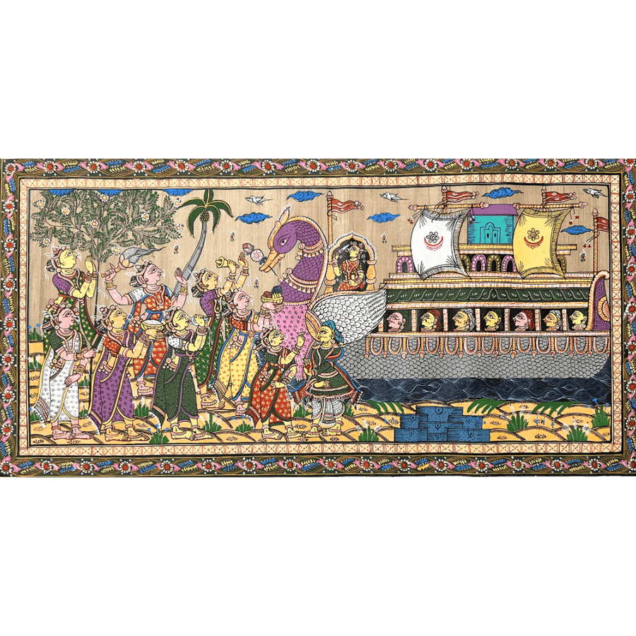Pattachitra Painting | Boita Bandana - UNFRAMED - Taalapatra