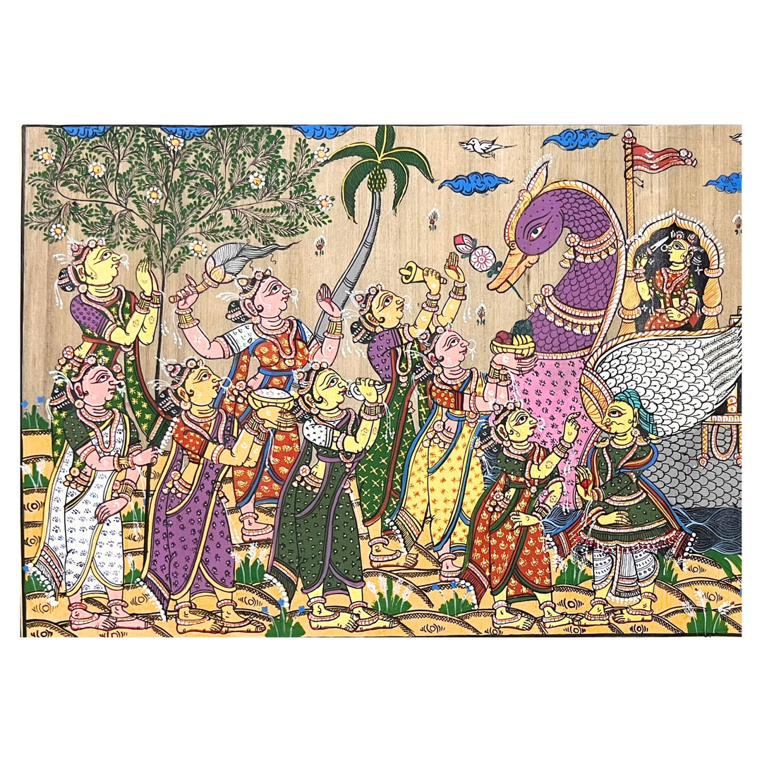 Pattachitra Painting | Boita Bandana - UNFRAMED - Taalapatra