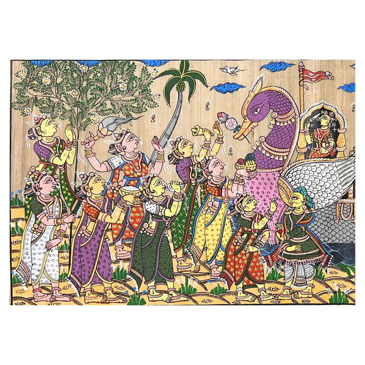 Pattachitra Painting | Boita Bandana - UNFRAMED - Taalapatra