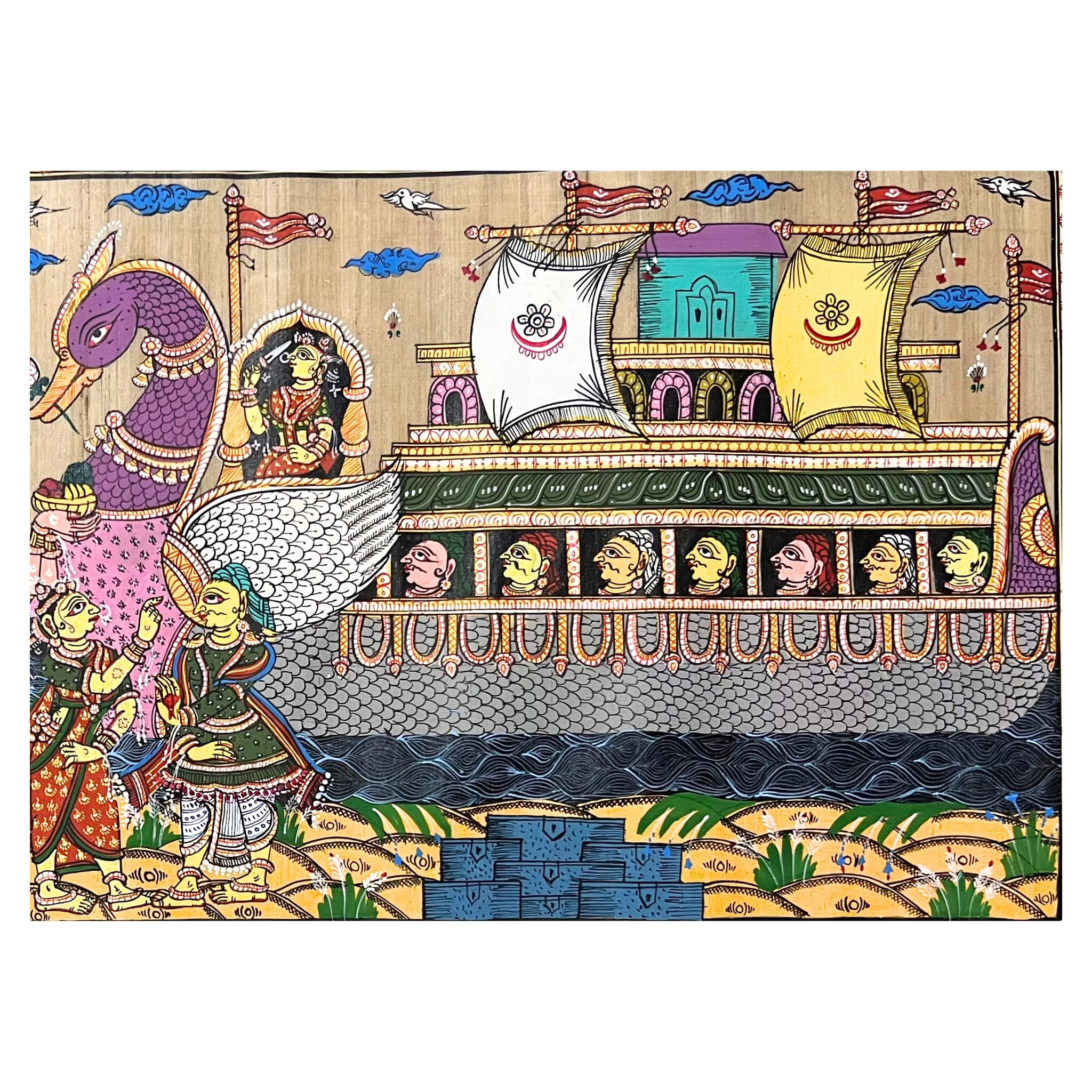 Pattachitra Painting | Boita Bandana - UNFRAMED - Taalapatra Vibes