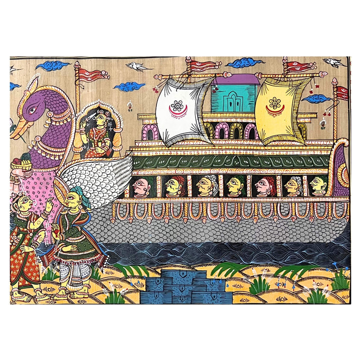 Pattachitra Painting | Boita Bandana - UNFRAMED - Taalapatra