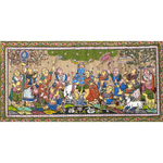 Pattachitra Painting | Radha Krishna Raas Leela (Pond Side) - UNFRAMED - Taalapatra Vibes