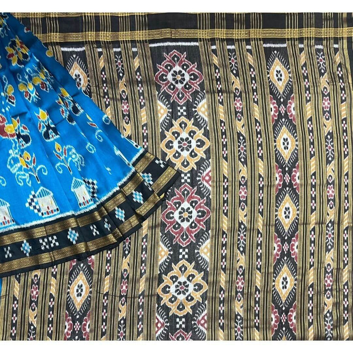 Handwoven Pure Tussar | Fine Silk Saree - Copper Sulphate Blue Colour