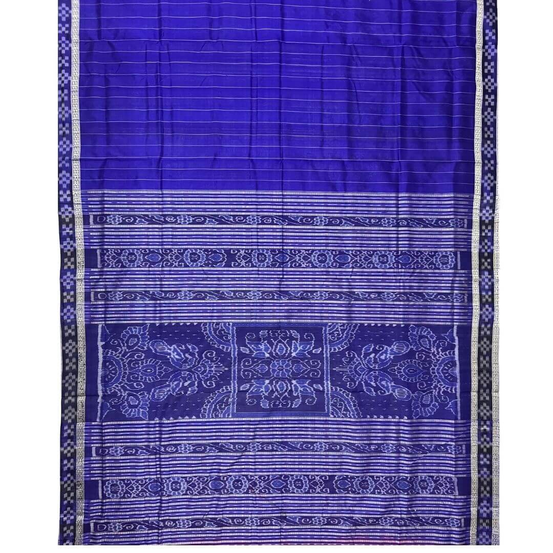 Handwoven Pure Mulberry Silk | Sambalpuri Saree - Fuchsia Colour