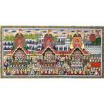 Pattachitra Painting of Lord Jagannath's Rath Yatra