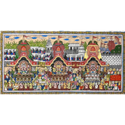 Pattachitra Painting of Lord Jagannath's Rath Yatra