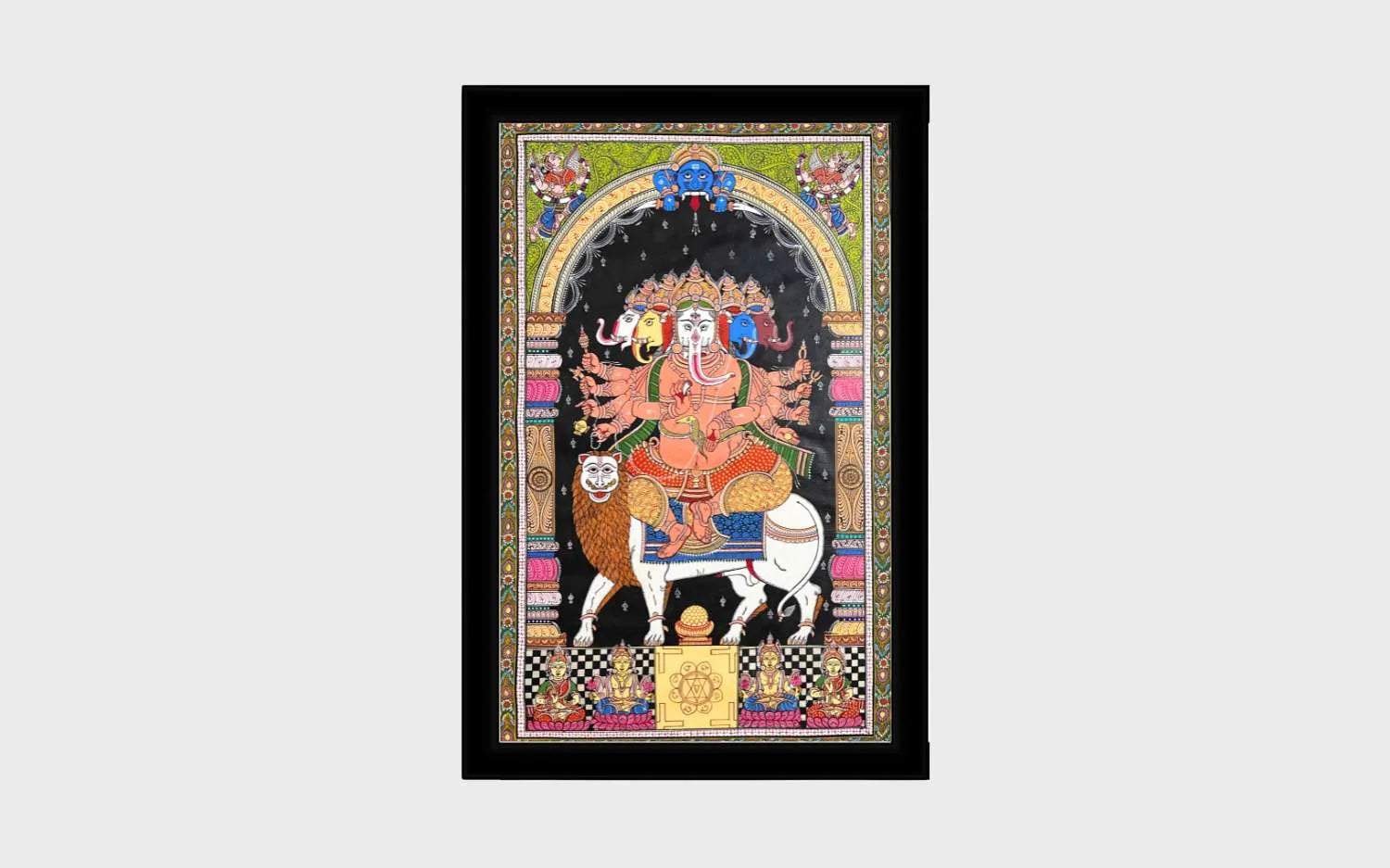 Taalapatra - Pattachitra Painting - Vaastu Ganesh