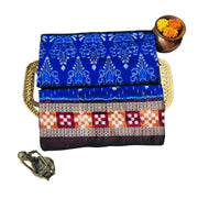 Handwoven Silk | Bandha Sambalpuri Saree - Deep Royal Blue Colour - Taalapatra Vibes