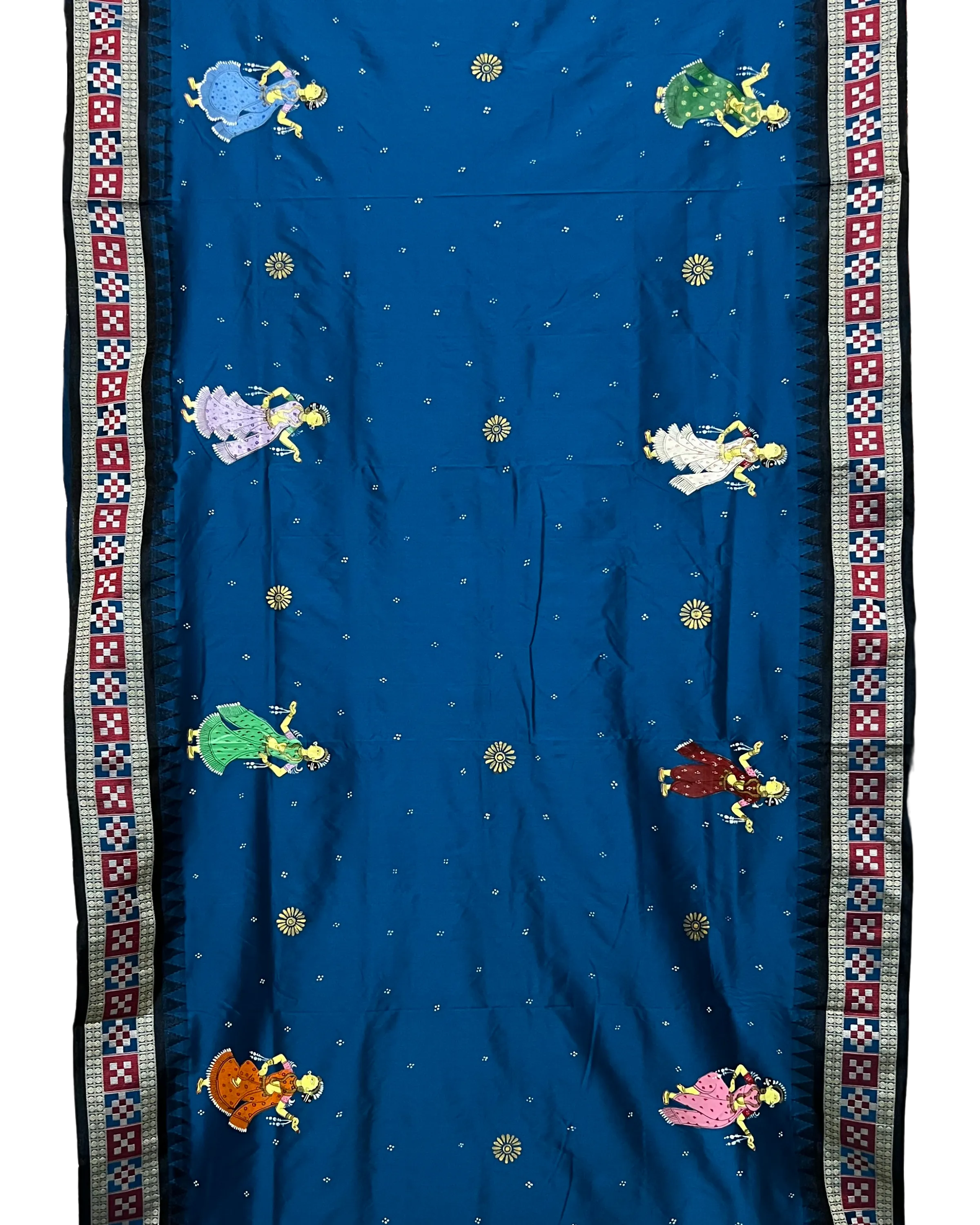 Hand Painted Pattachitra Silk Saree