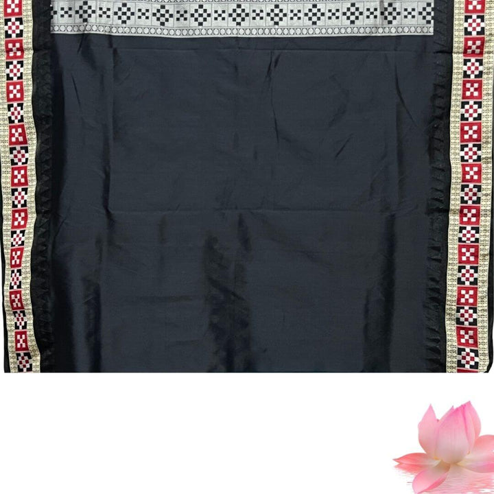Hand Painted Pattachitra | Silk Saree (Dancing Women) - Blue Colour - Taalapatra Vibes
