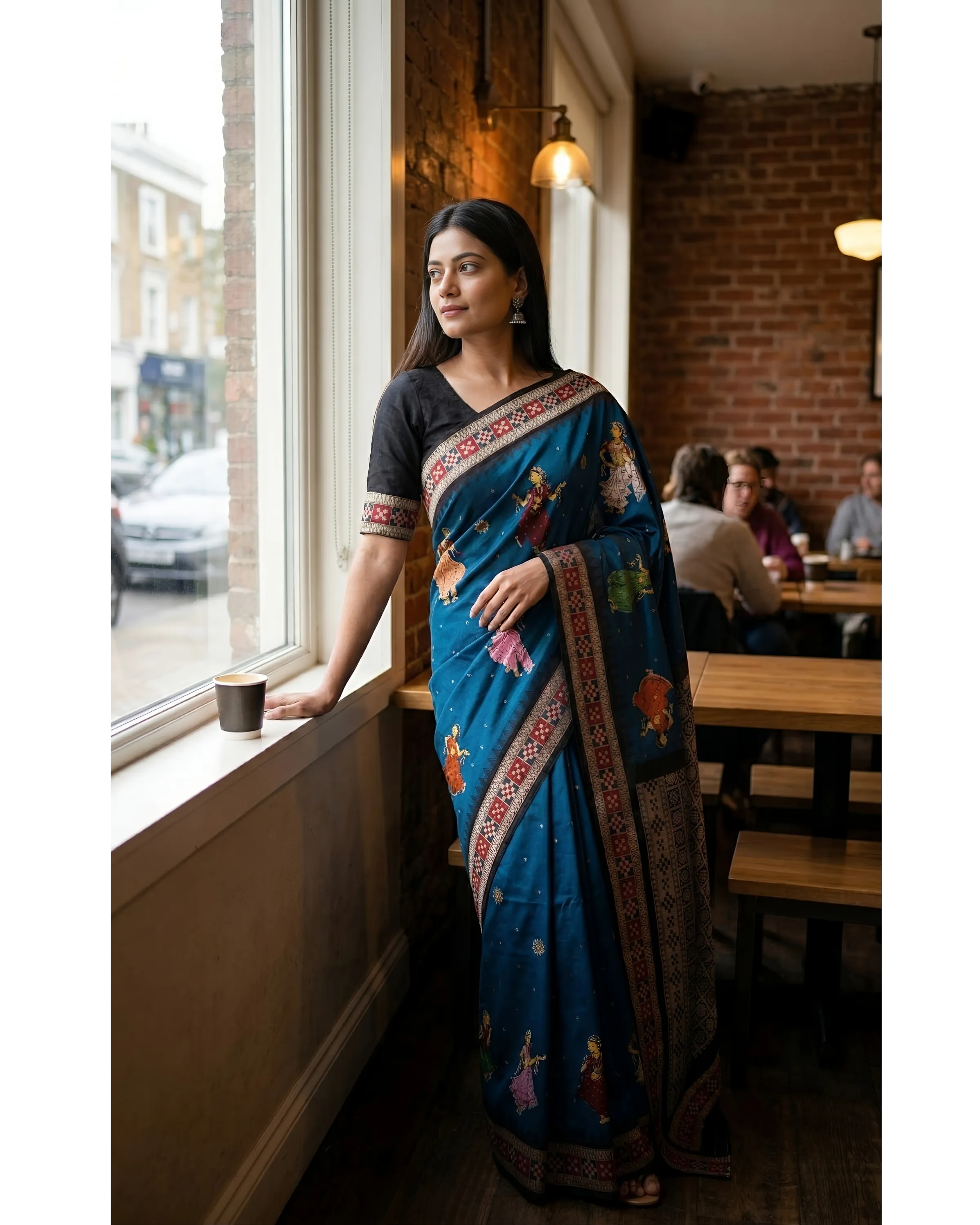 Hand Painted Pattachitra Silk Saree