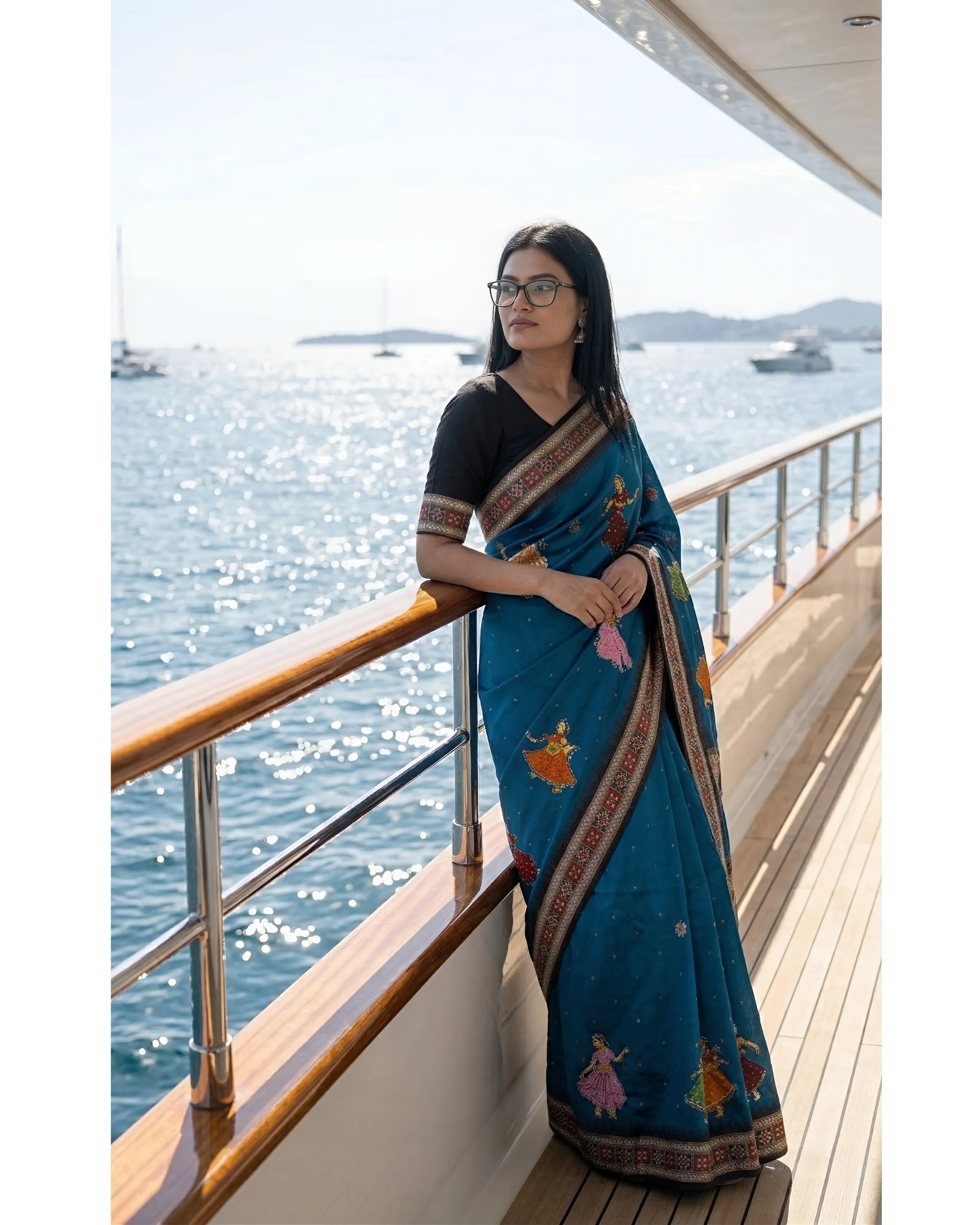 Hand Painted Pattachitra Silk Saree