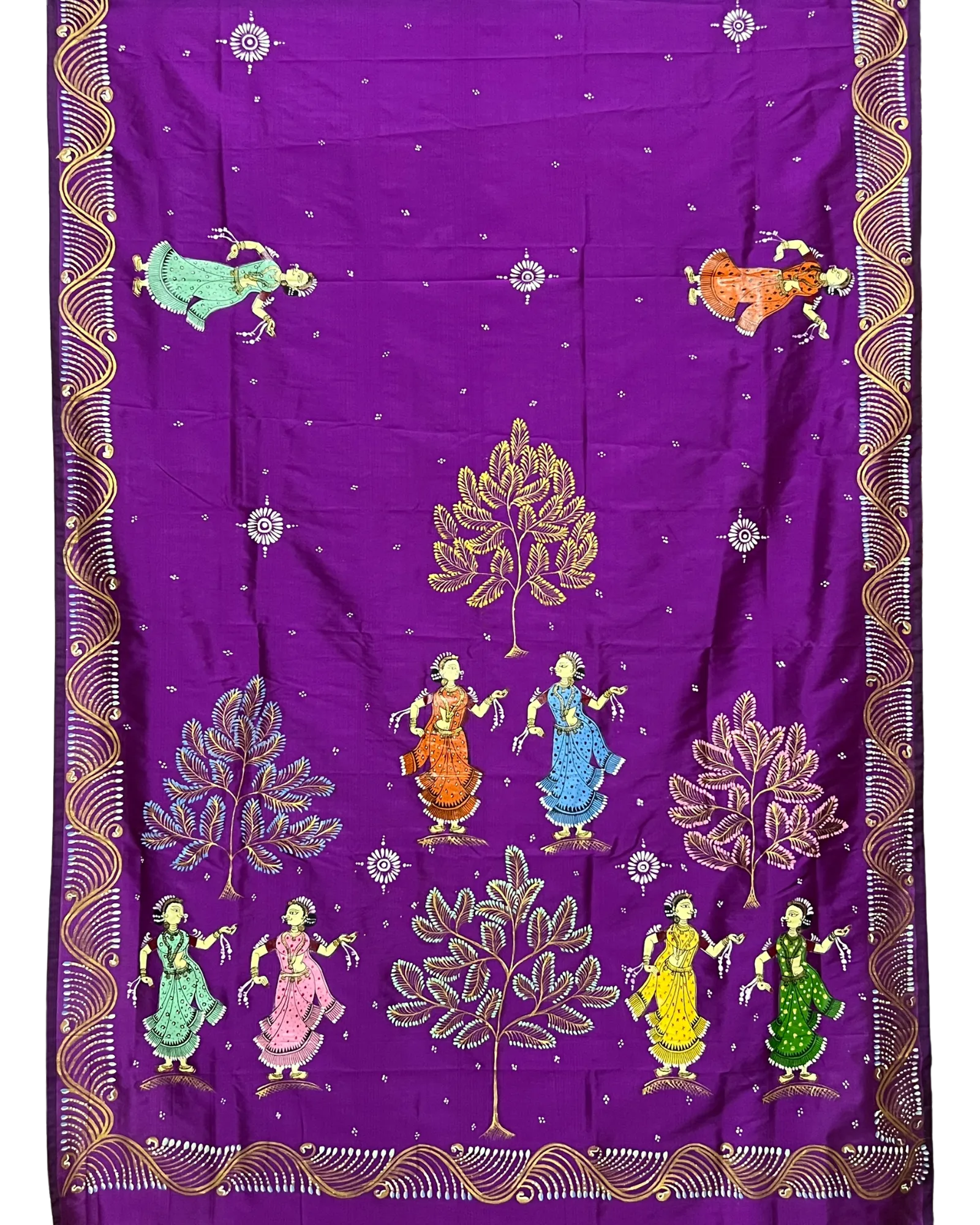 Hand Painted Pattachitra Silk Saree