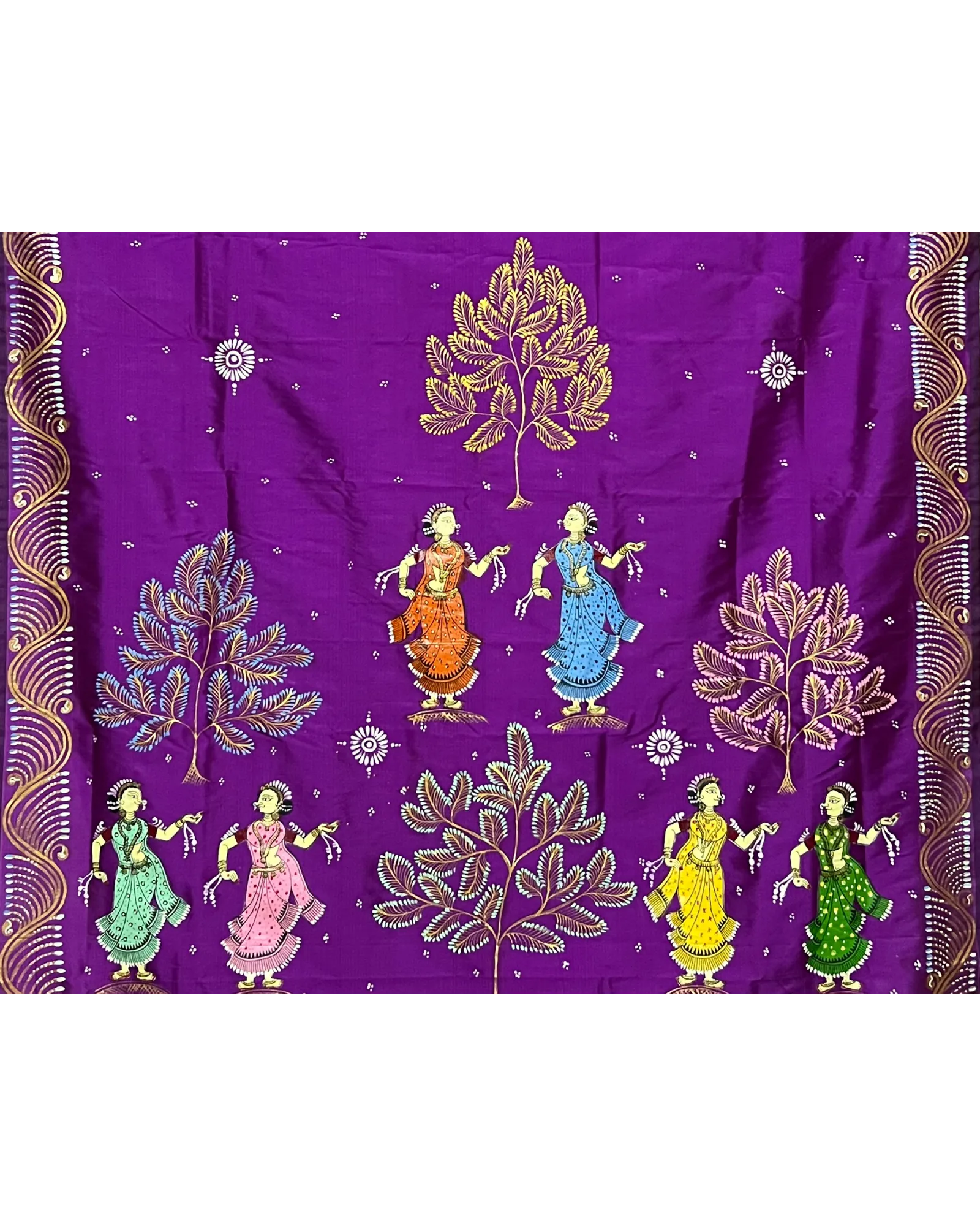 Hand Painted Pattachitra Silk Saree