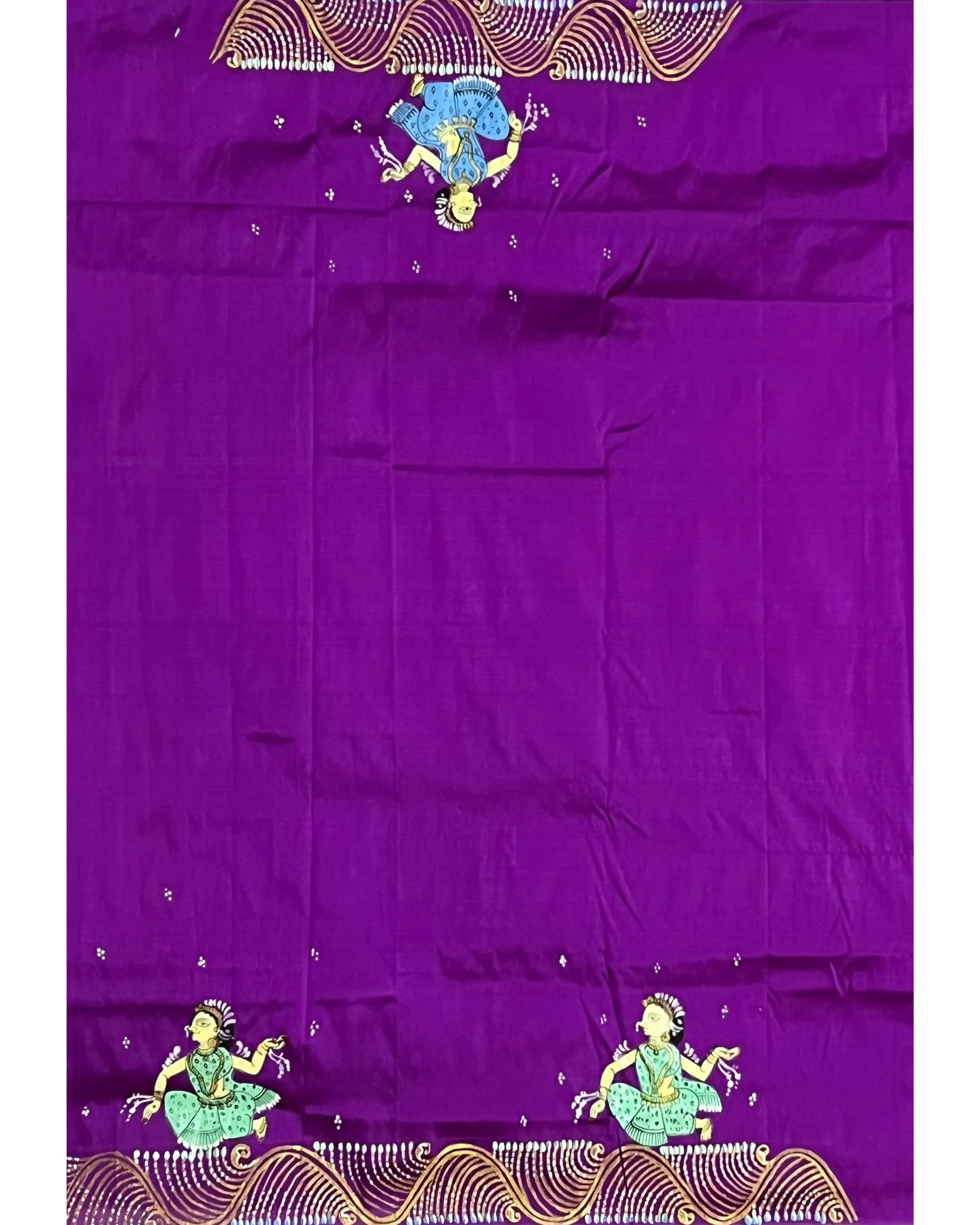 Hand Painted Pattachitra Silk Saree
