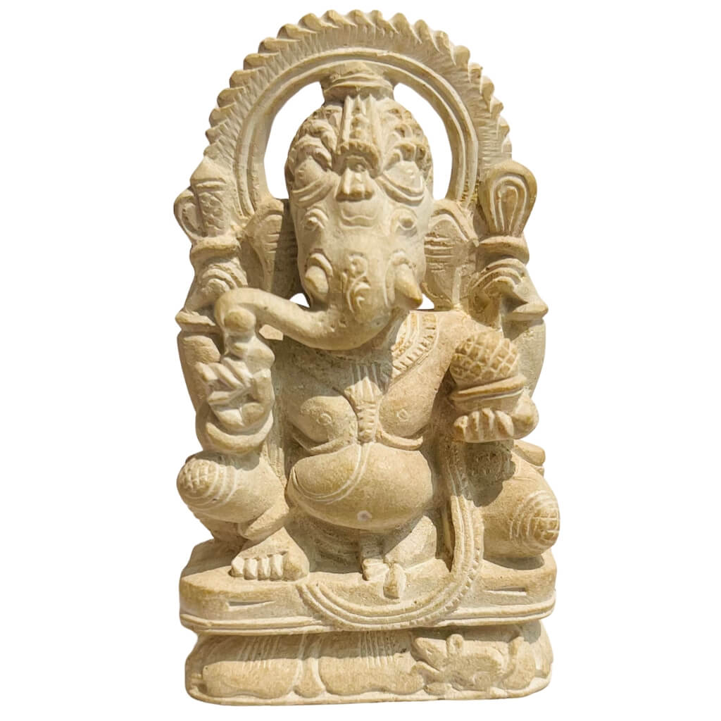 Handcrafted Stone Artefact | Lord Ganesha - Taalapatra Vibes