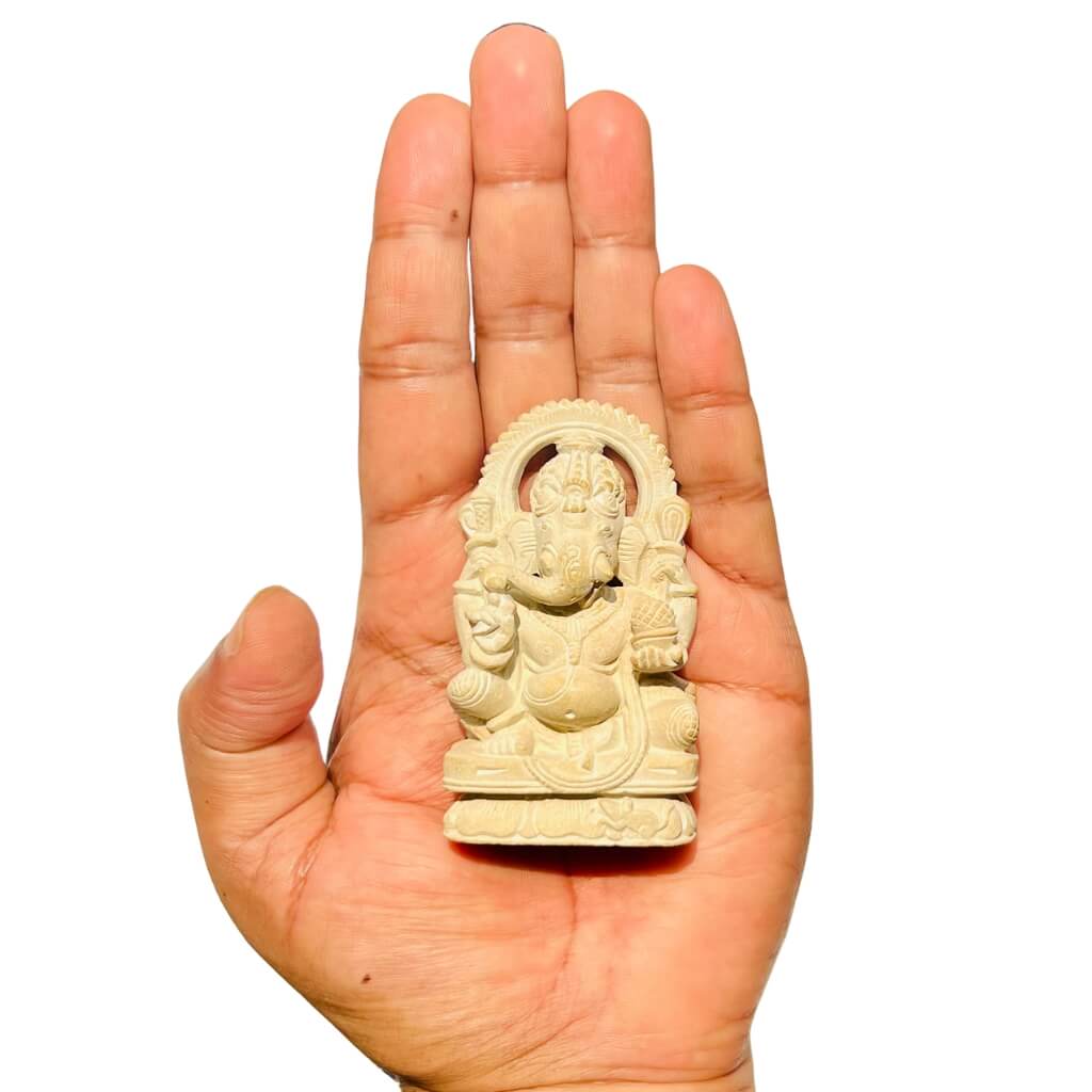 Handcrafted Stone Artefact | Lord Ganesha - Taalapatra Vibes