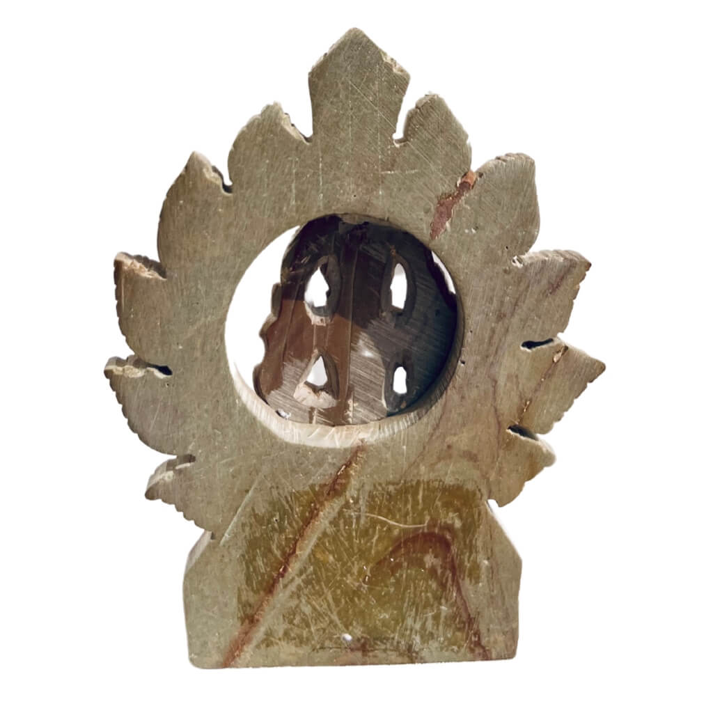 Handcrafted Stone Artefact | Lord Buddha Sitting on High Simhasana Posture (Design 1) - Taalapatra Vibes