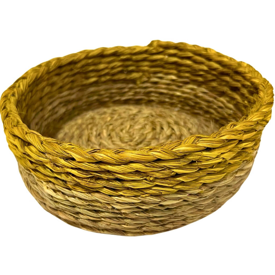 Sabai Grass | Bread Basket (Round without Handle) - Turmeric Yellow - Taalapatra