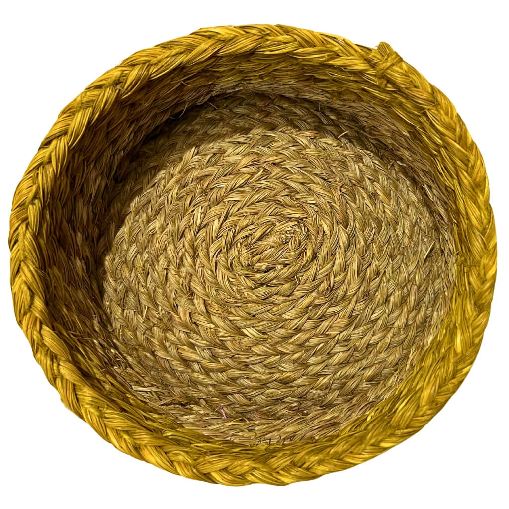 Sabai Grass | Bread Basket (Round without Handle) - Turmeric Yellow - Taalapatra Vibes