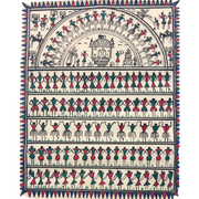 Pattachitra Painting | Saura Tribal Artwork (Baby Small Canvas) - UNFRAMED - Taalapatra Vibes