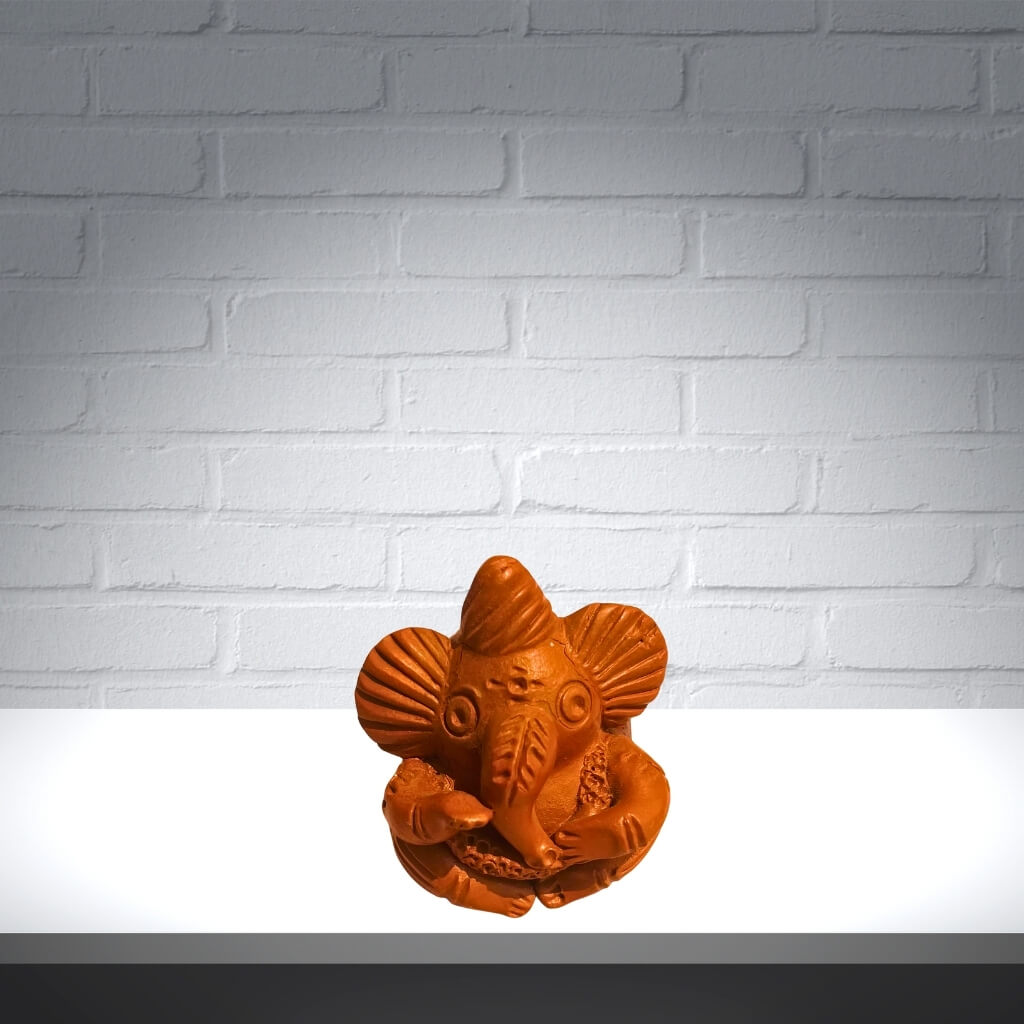 Handcrafted Terracotta | Lord Ganesha Miniature Idol (Variant 1) - Taalapatra Vibes