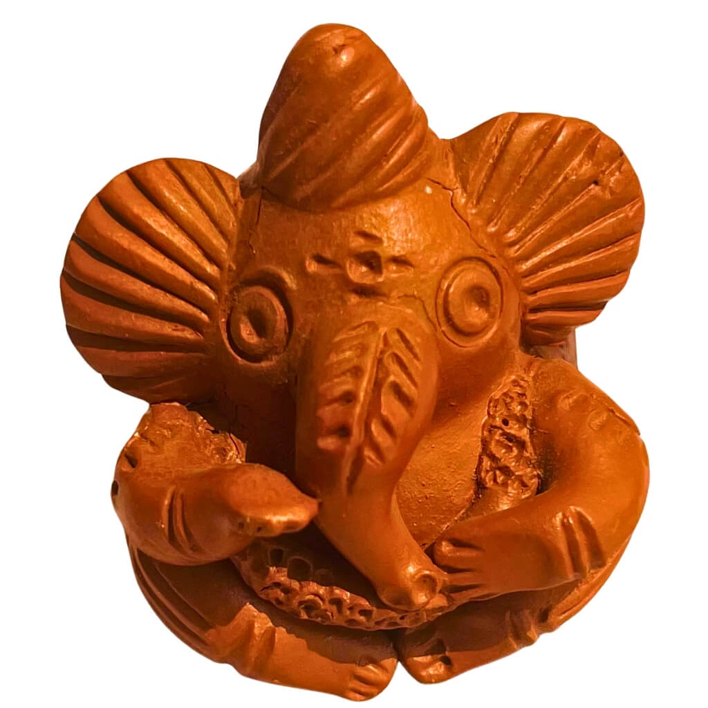 Handcrafted Terracotta | Lord Ganesha Miniature Idol (Variant 1) - Taalapatra Vibes