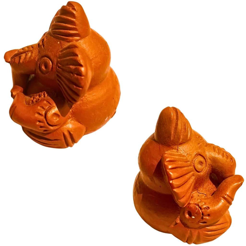 Handcrafted Terracotta | Lord Ganesha Miniature Idol (Variant 1) - Taalapatra Vibes