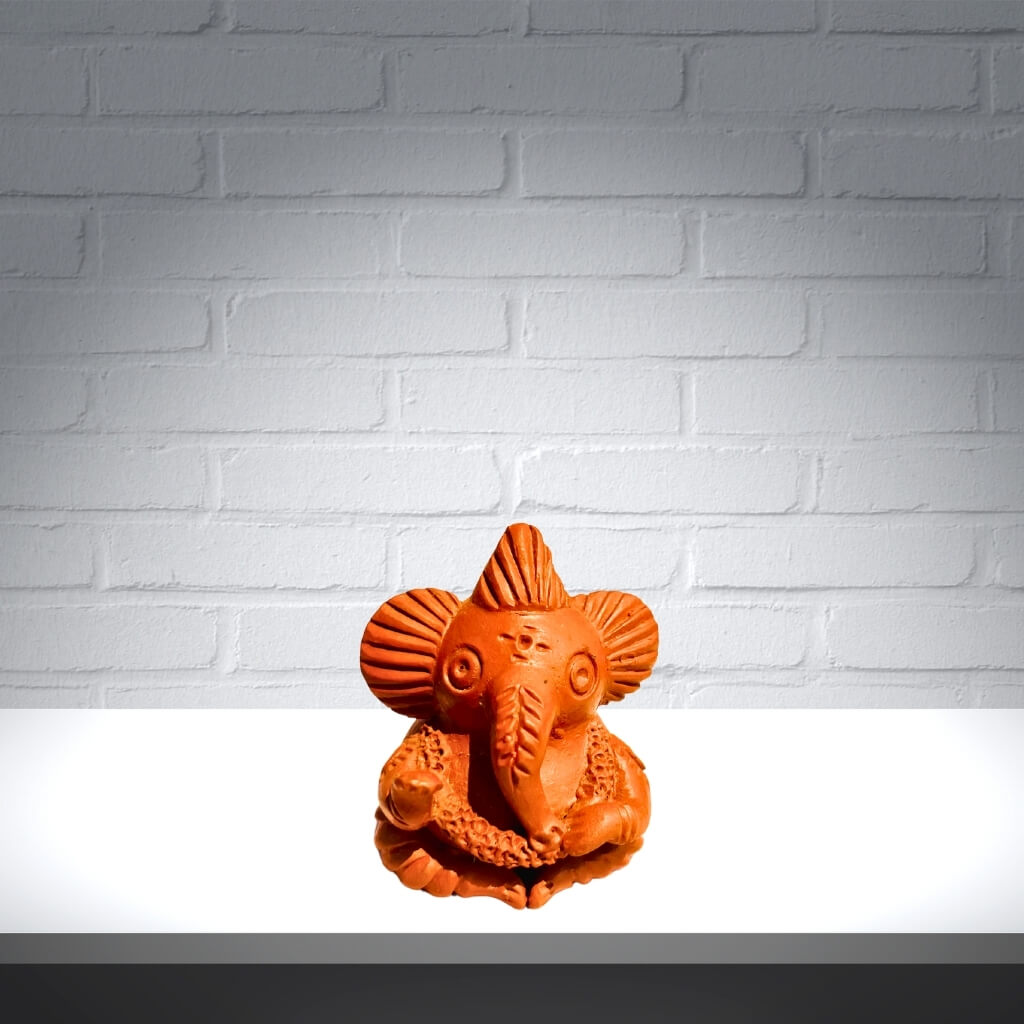 Handcrafted Terracotta | Lord Ganesha Miniature Idol (Variant 2) - Taalapatra Vibes