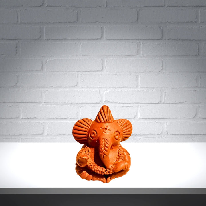 Handcrafted Terracotta | Lord Ganesha Miniature Idol (Variant 2) - Taalapatra