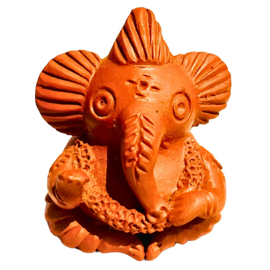 Handcrafted Terracotta | Lord Ganesha Miniature Idol (Variant 2) - Taalapatra Vibes