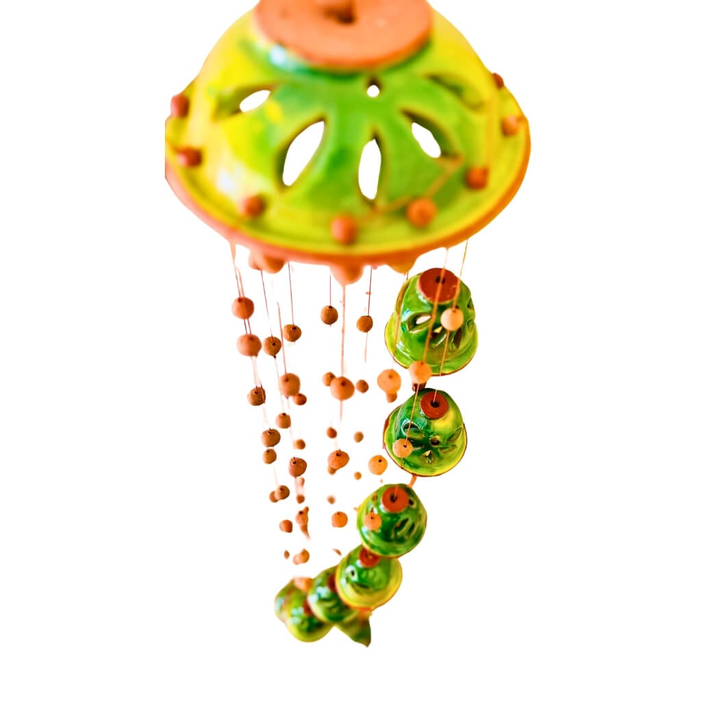 Handcrafted Terracotta | Hanging Bells / Wind Chimes - Taalapatra Vibes