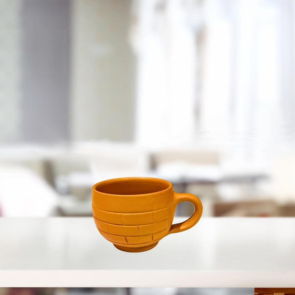 Handcrafted Terracotta | Tea Cup Set of 6 (Design 1) - Taalapatra