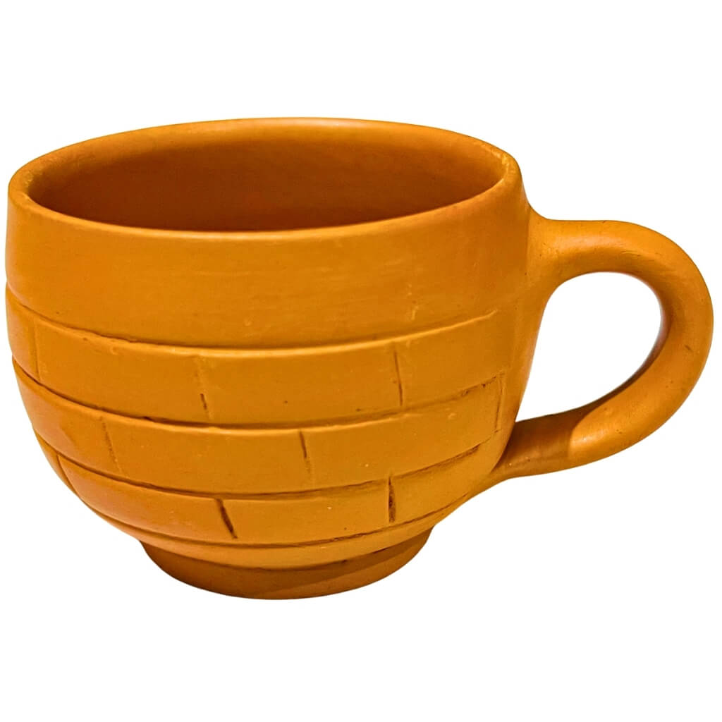 Handcrafted Terracotta | Tea Cup Set of 6 (Design 1) - Taalapatra Vibes
