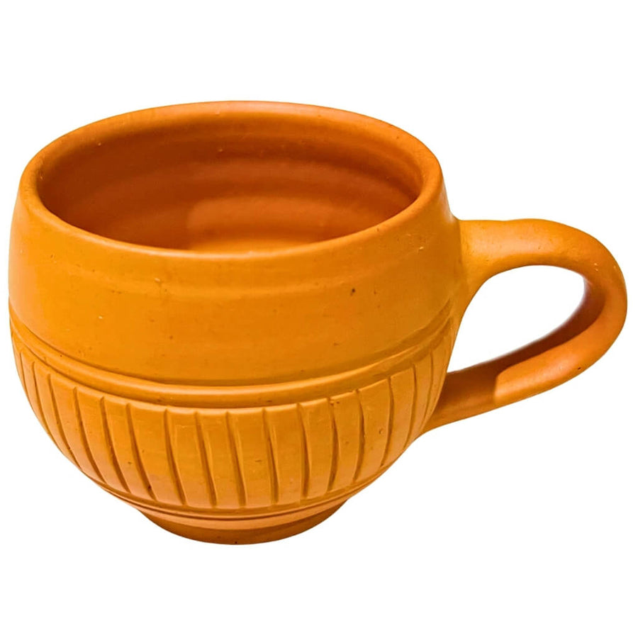 Handcrafted Terracotta | Tea Cup Set of 6 (Design 2) - Taalapatra