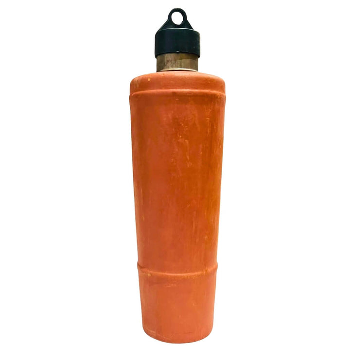 Handcrafted Terracotta | Earthen Water Bottle (Design 1) - Taalapatra