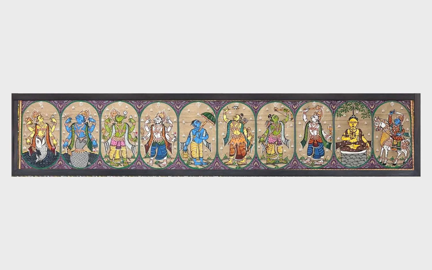 Taalapatra - Pattachitra Painting - Shree Vishnu Dasavataar