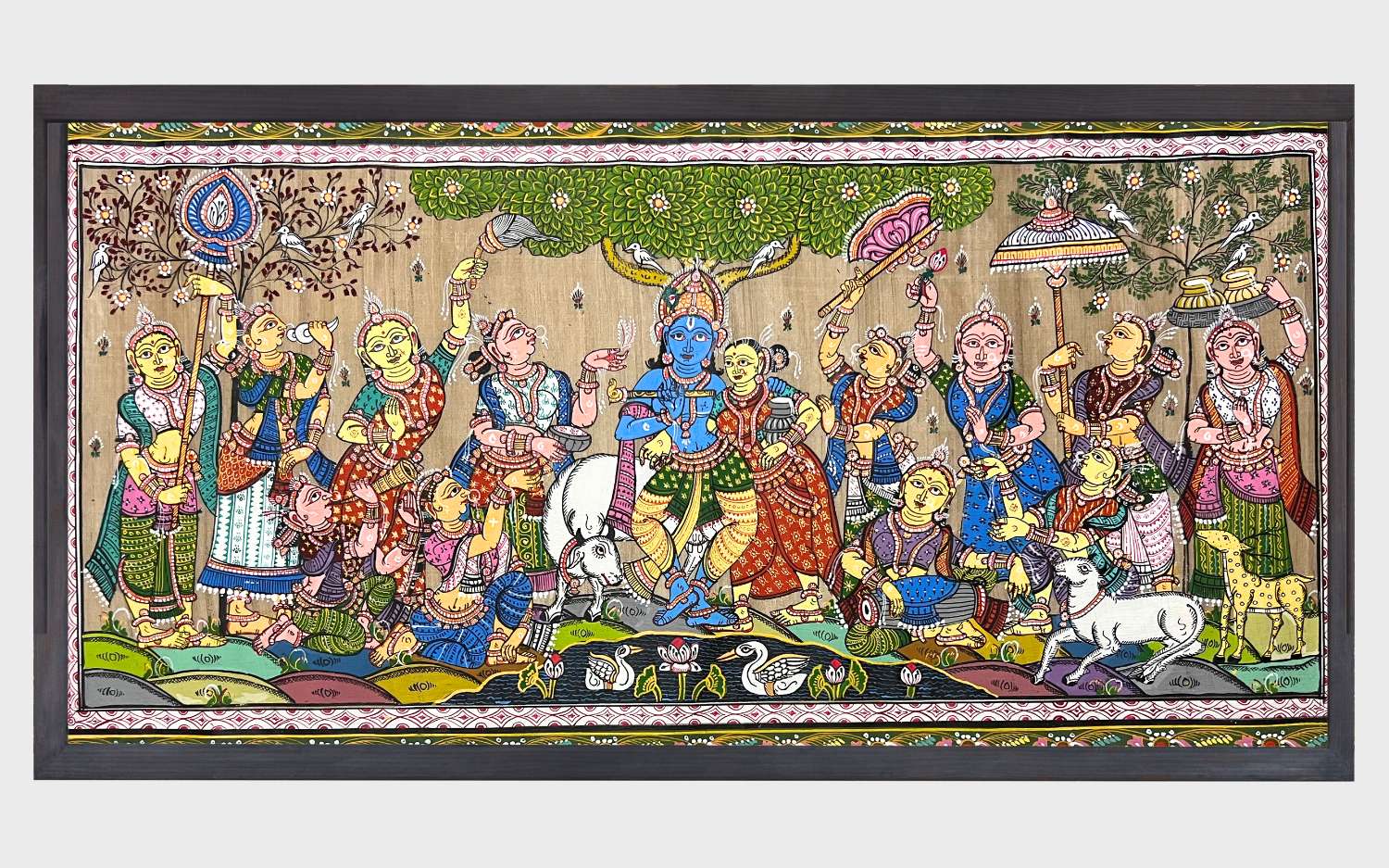 Taalapatra - Pattachitra Painting - Radha Krishna Raasa Leela