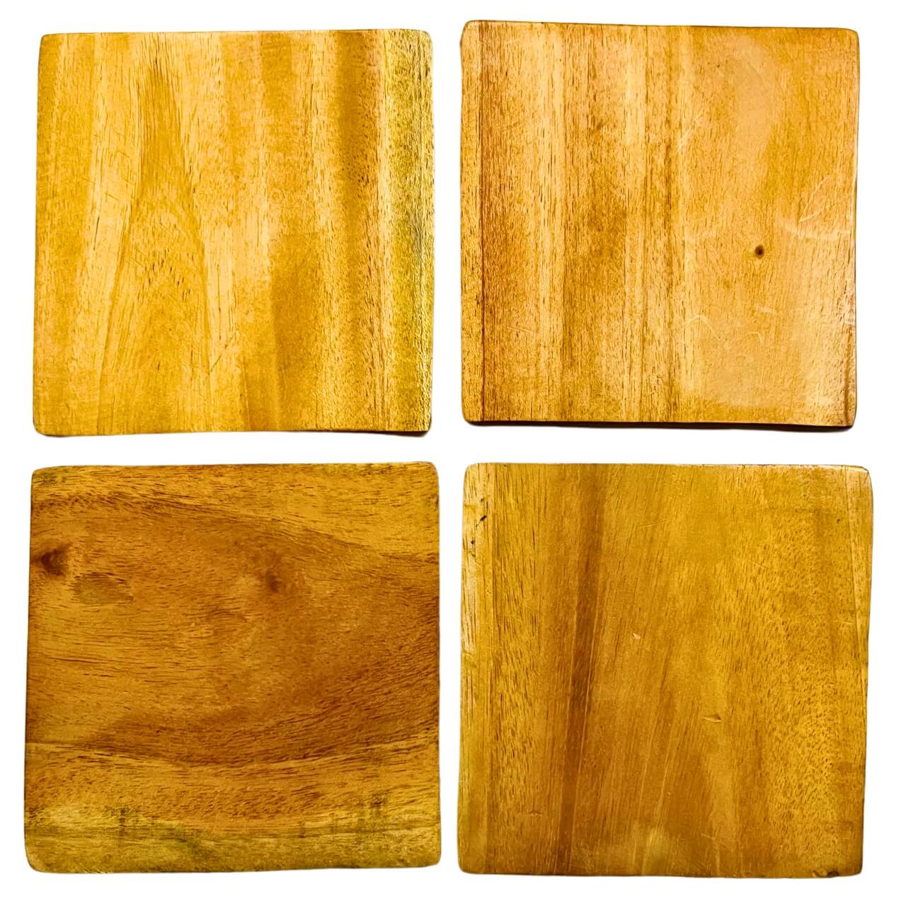 Hand Painted Square Wooden Coaster | Tribal Theme (Set of 4) - Taalapatra Vibes