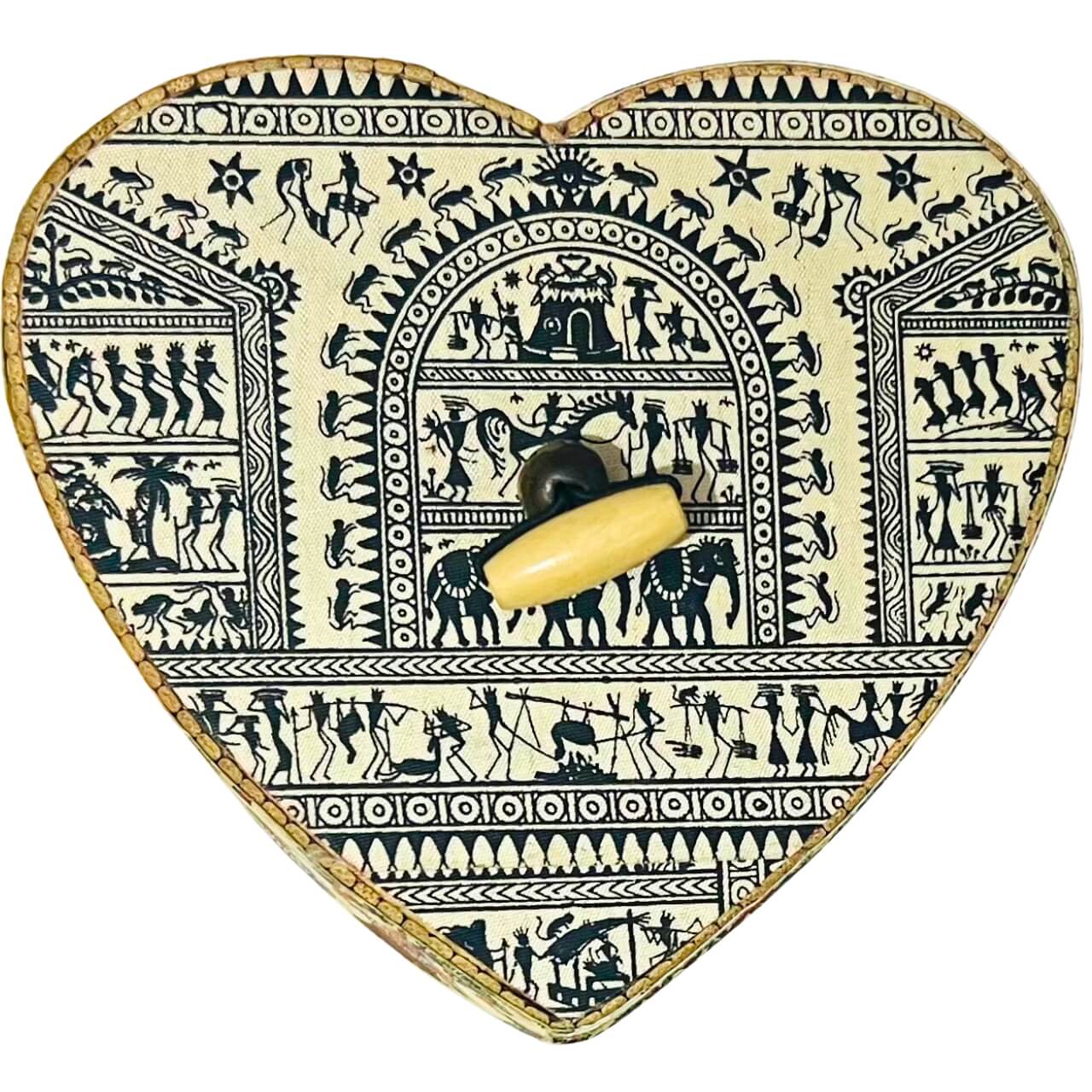 Fabric Coated Wooden Utility / Storage Box with Pattachitra Art | For That Love - Taalapatra Vibes