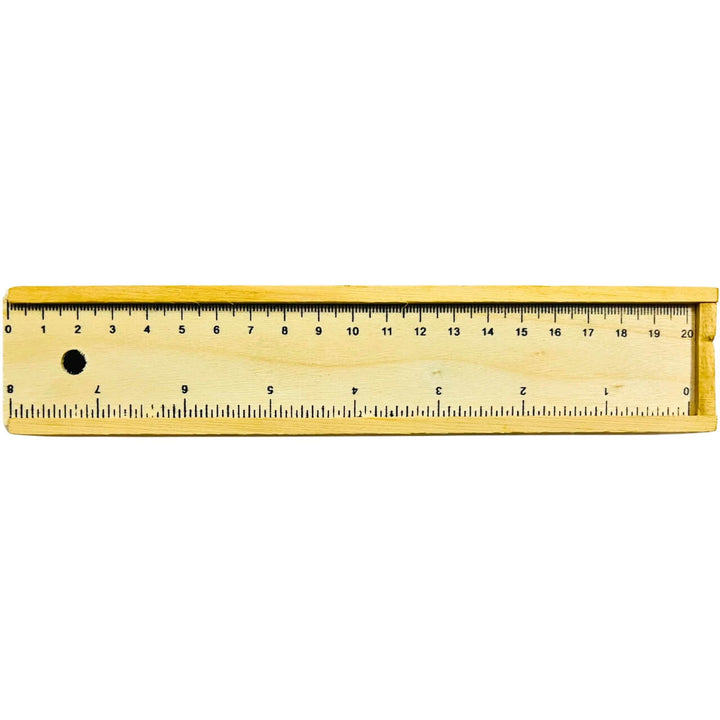 Wooden Pencil Box | Colour Pencils, Scale, Eraser & Sharpener - Taalapatra